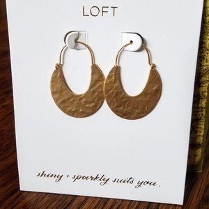 LOFT Sleek Hoop Earrings NWT
